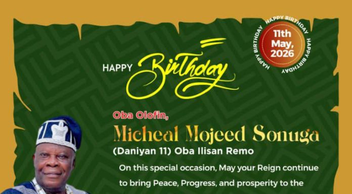 Aare Adetola EmmanuelKing Felicitates Olofin of Ilisan Remo on 86th Birthday